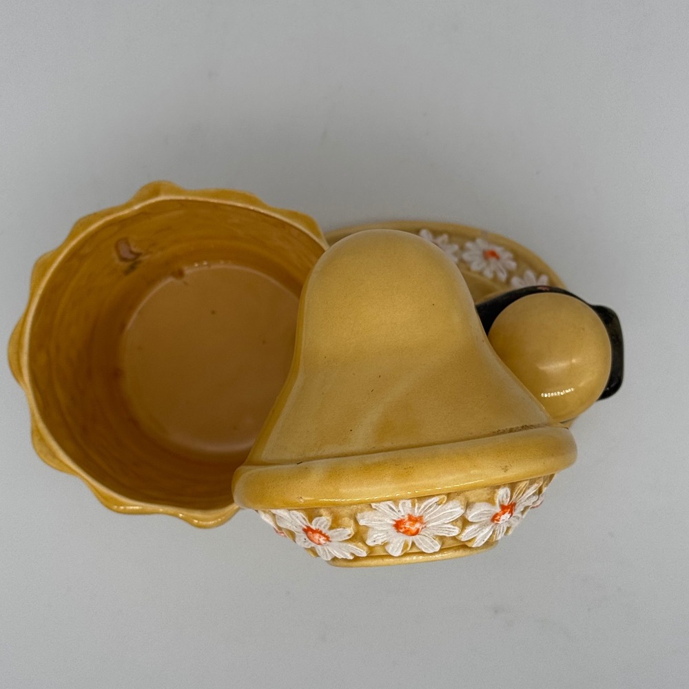 Vintage‎ RELPO Ceramic Telephone Planter Yellow Daisy Floral Japan Retro Decor - Picture 7 of 10